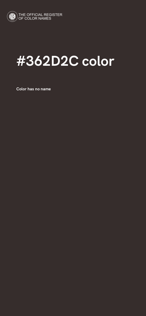 #362D2C color image