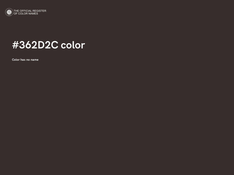 #362D2C color image