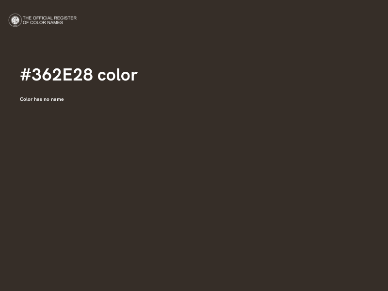 #362E28 color image