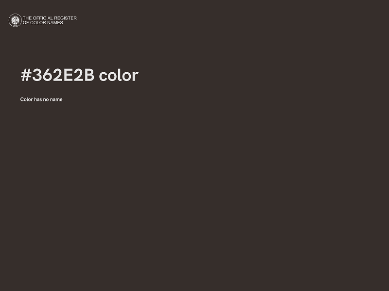 #362E2B color image