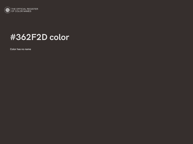 #362F2D color image