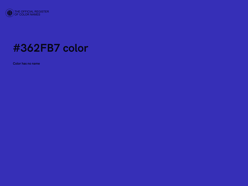 #362FB7 color image