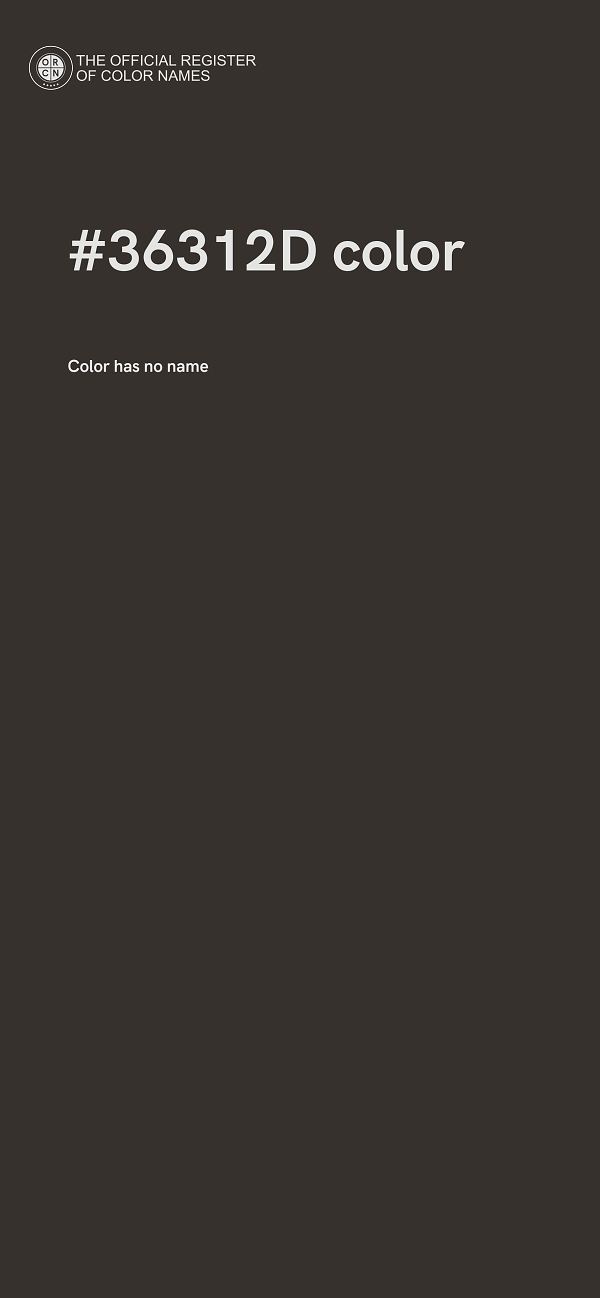 #36312D color image