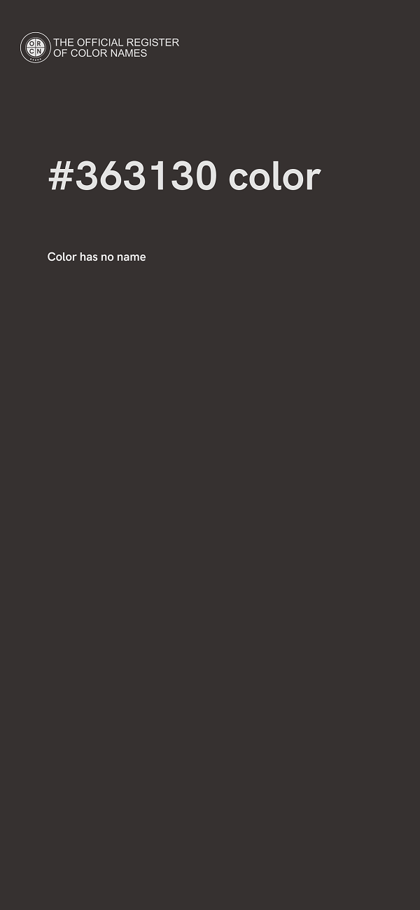 #363130 color image