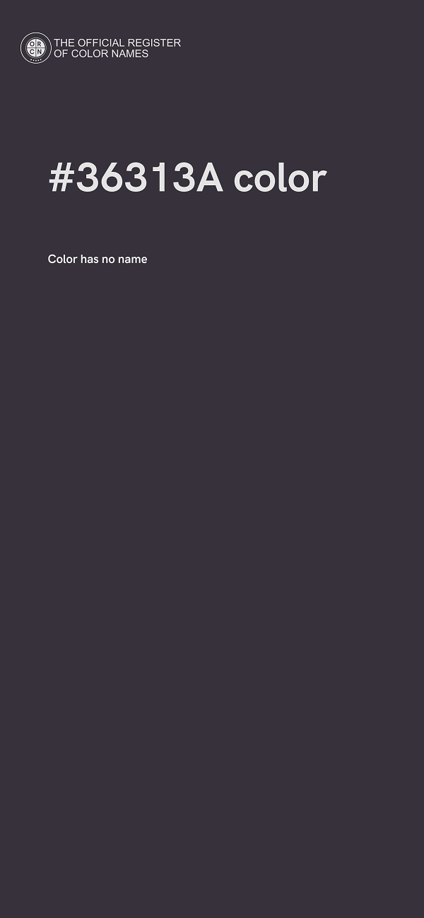 #36313A color image