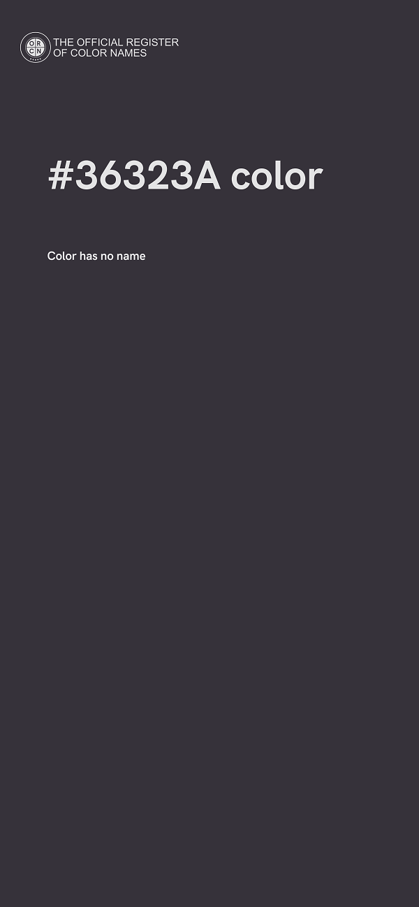 #36323A color image