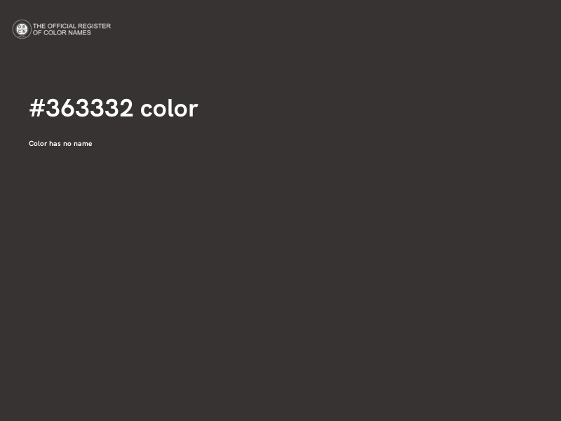 #363332 color image