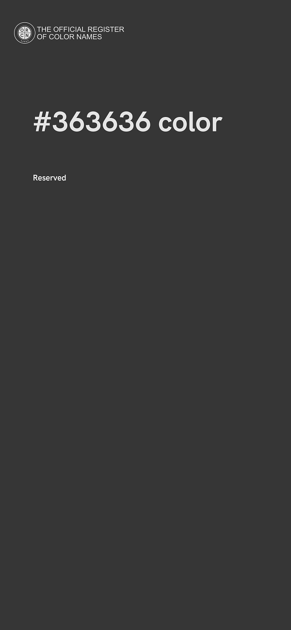 #363636 color image