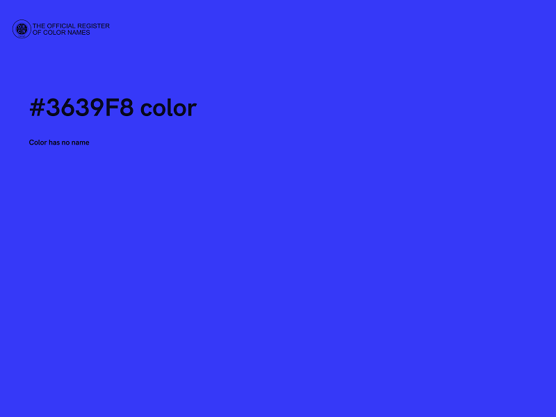 #3639F8 color image