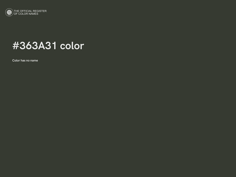 #363A31 color image
