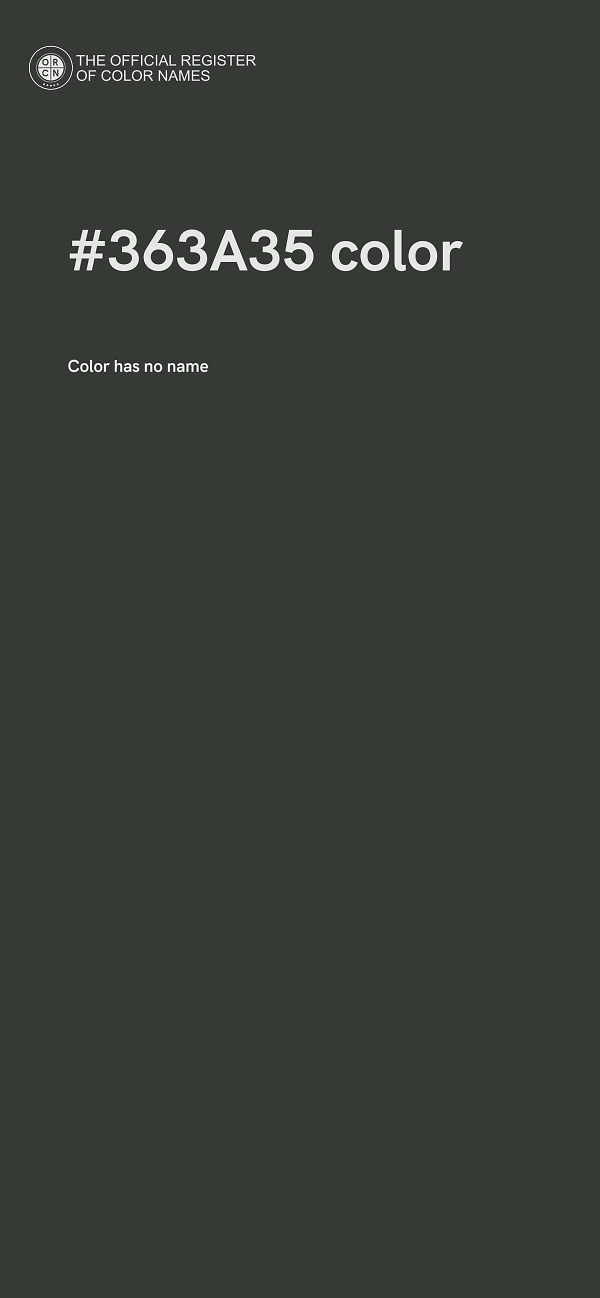 #363A35 color image