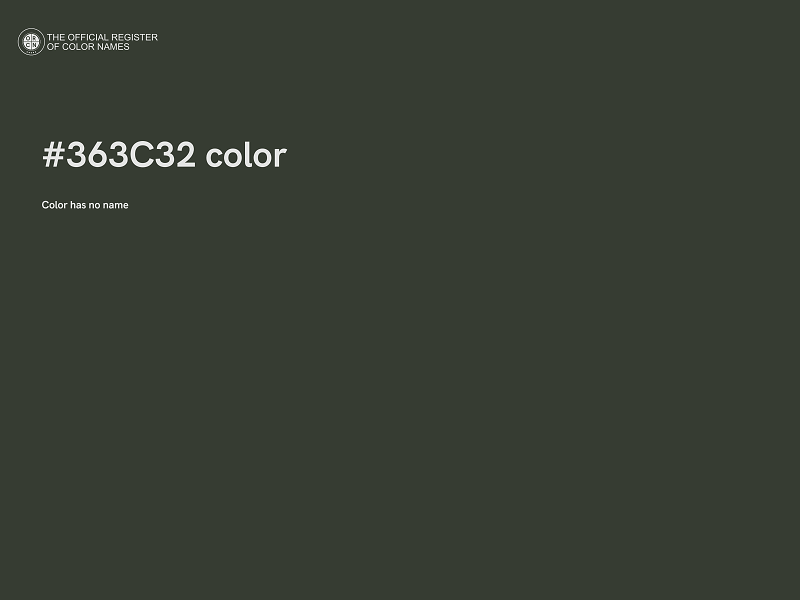 #363C32 color image