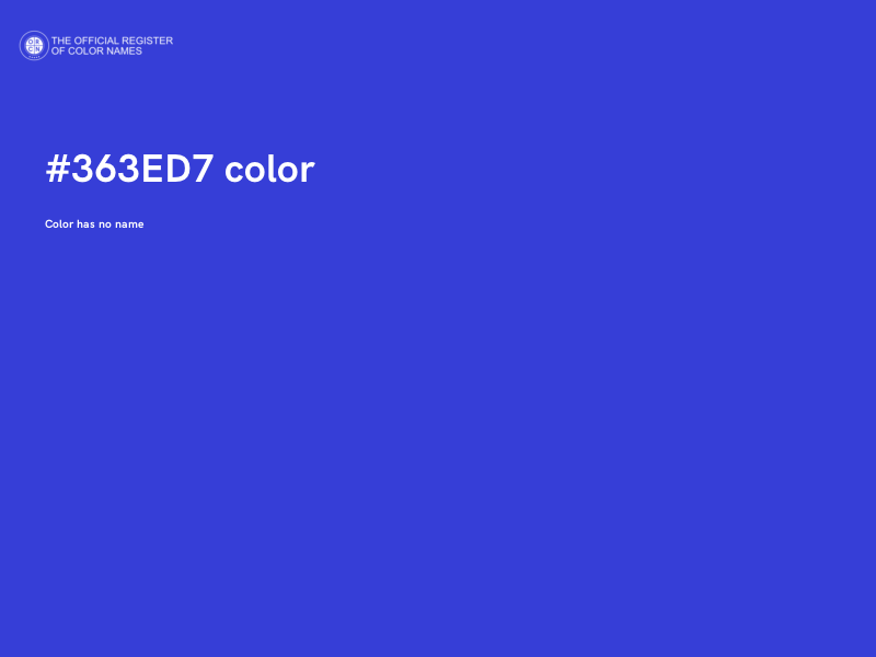 #363ED7 color image