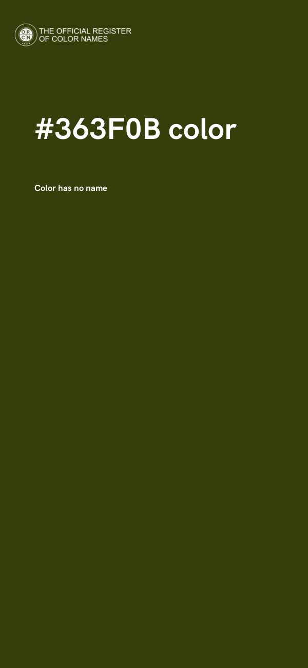 #363F0B color image