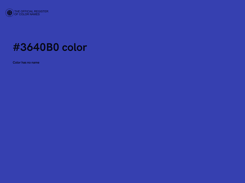 #3640B0 color image