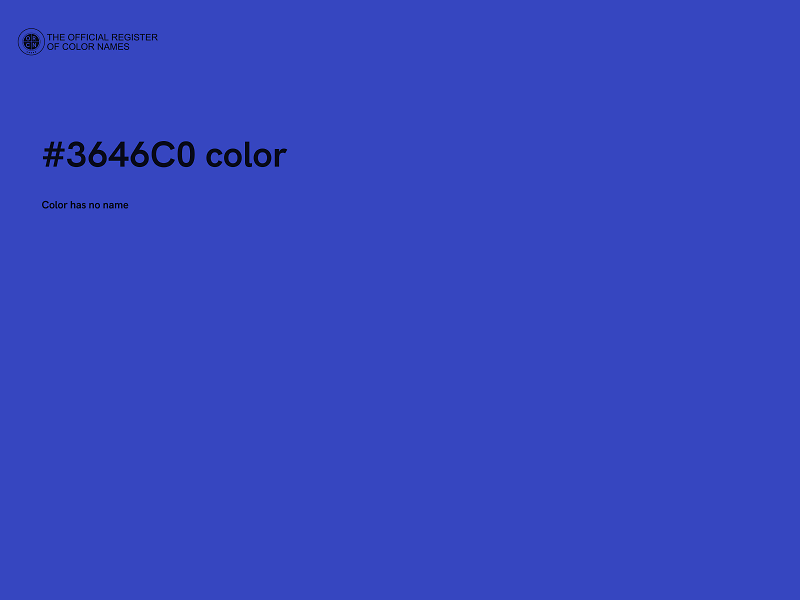 #3646C0 color image