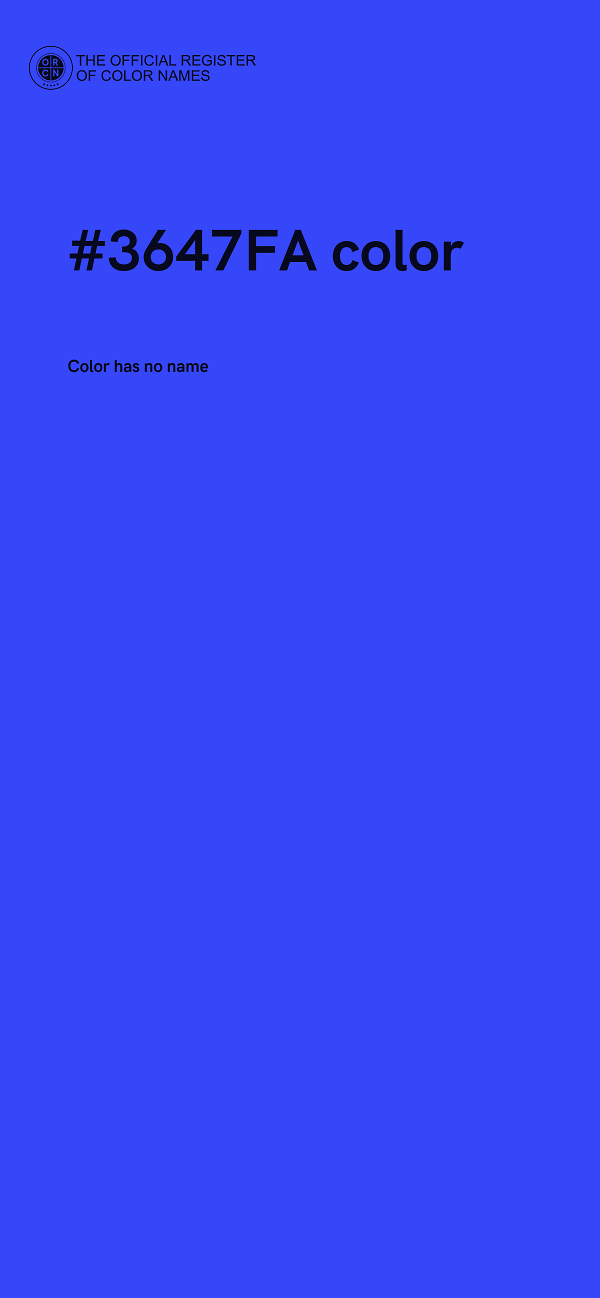 #3647FA color image