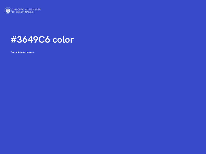#3649C6 color image