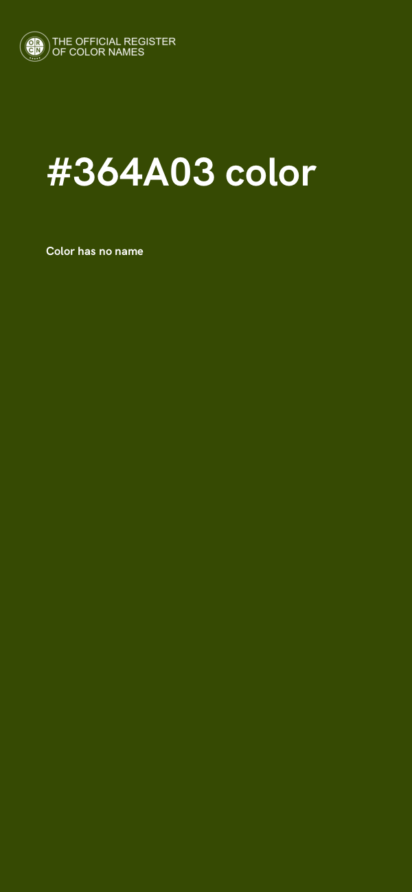 #364A03 color image