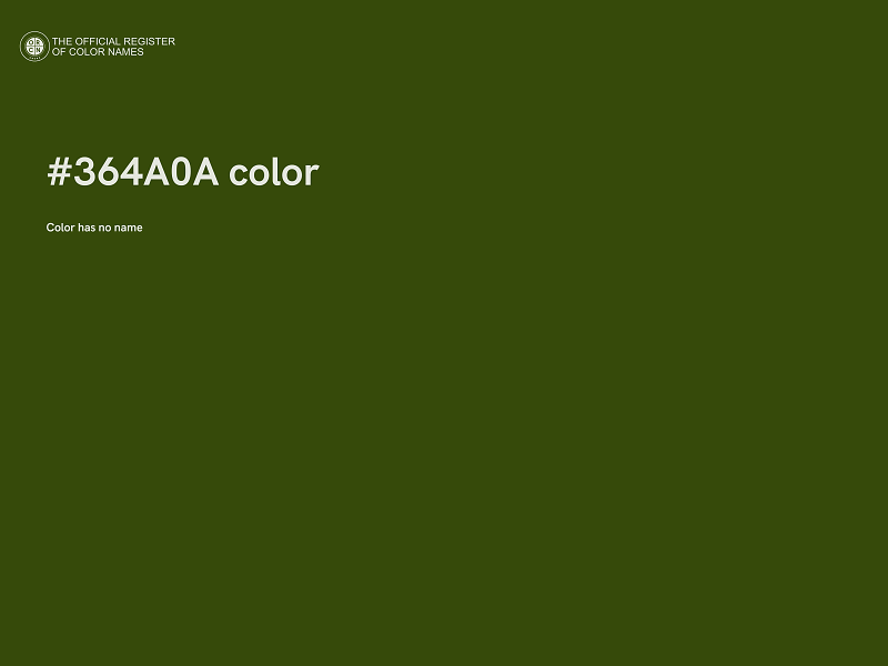 #364A0A color image