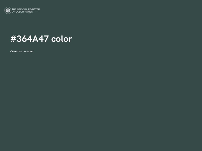 #364A47 color image