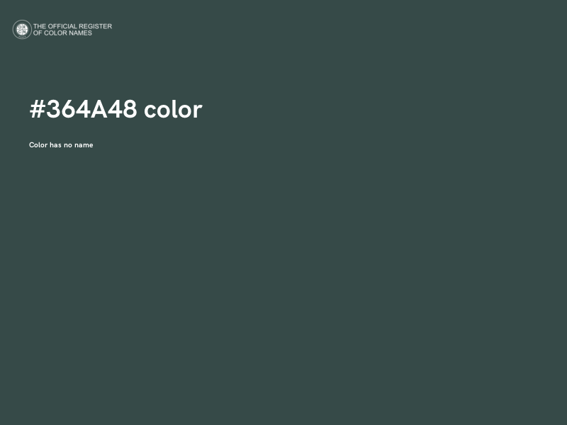 #364A48 color image