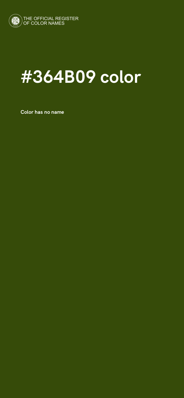 #364B09 color image