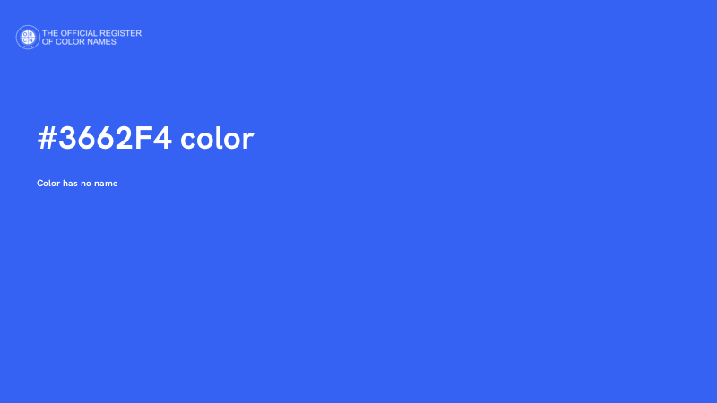#3662F4 color image