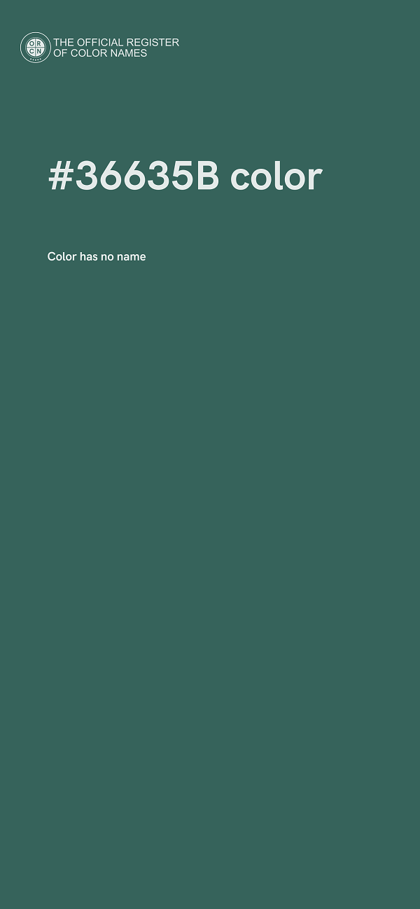 #36635B color image