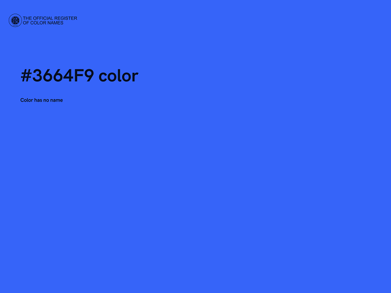 #3664F9 color image