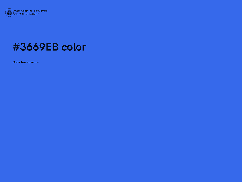 #3669EB color image