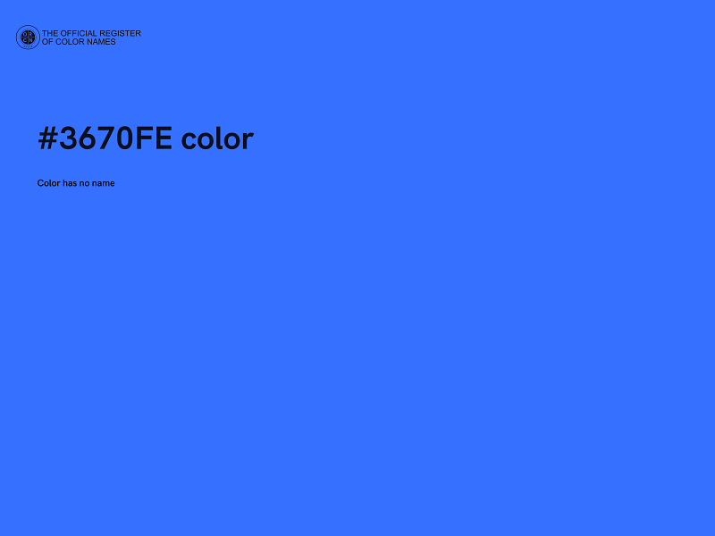 #3670FE color image