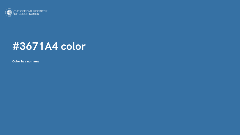 #3671A4 color image