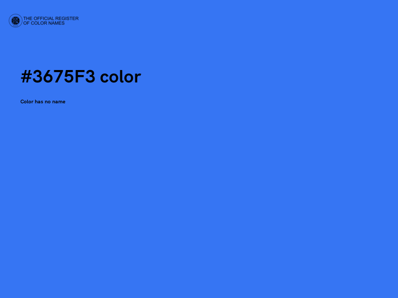 #3675F3 color image