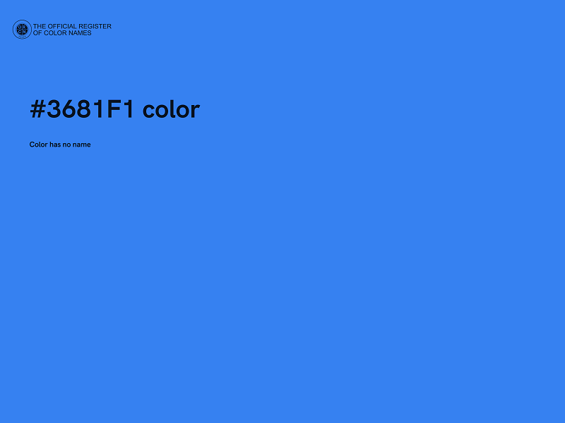 #3681F1 color image