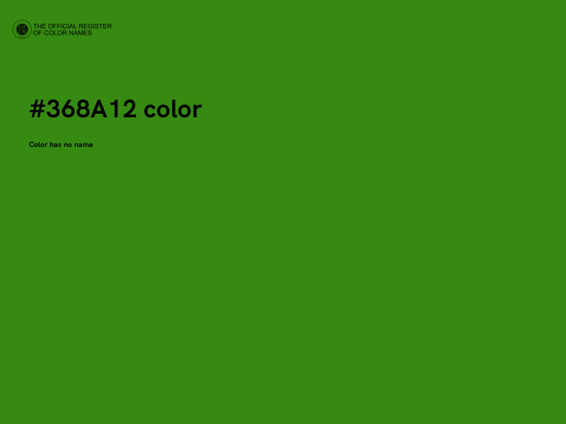 #368A12 color image