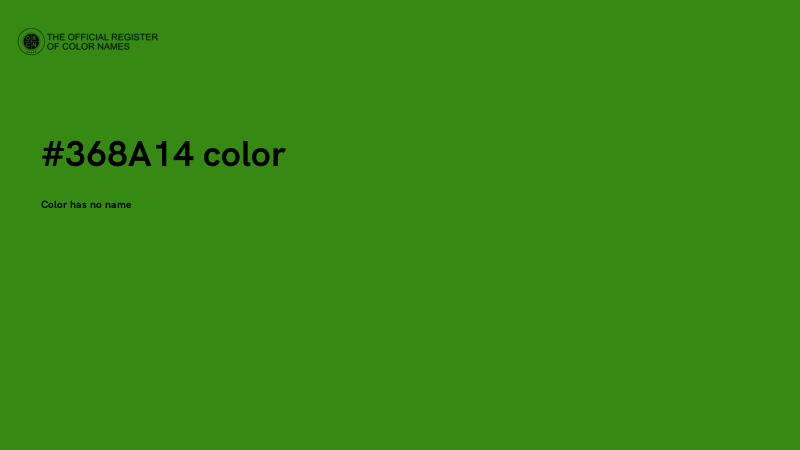 #368A14 color image