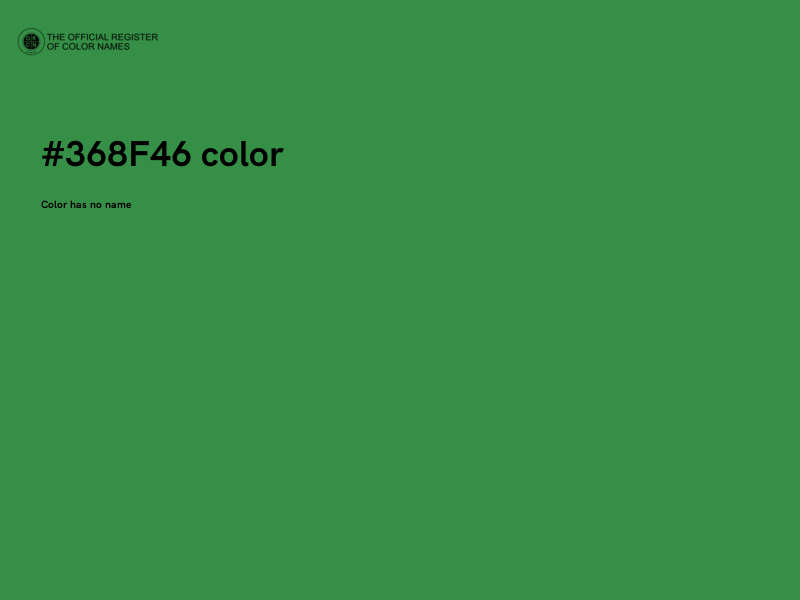 #368F46 color image