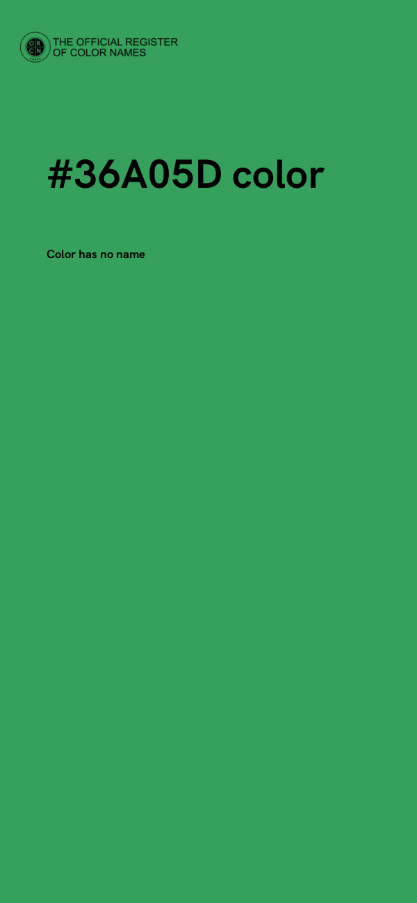 #36A05D color image