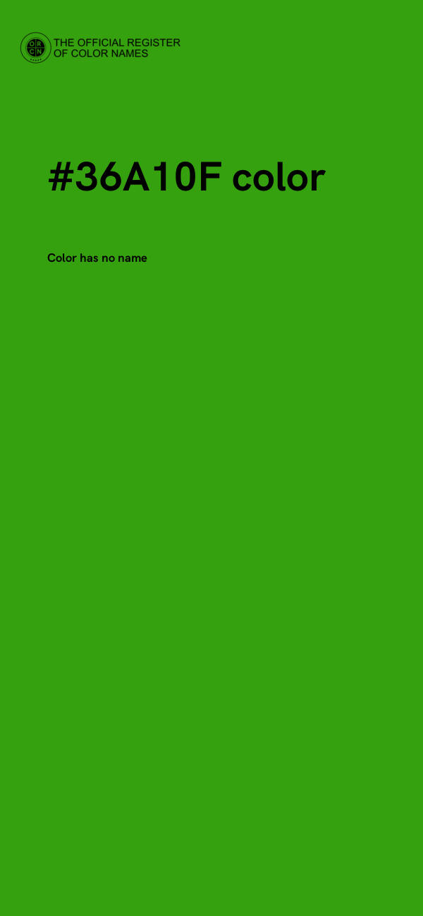 #36A10F color image