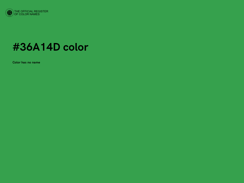 #36A14D color image