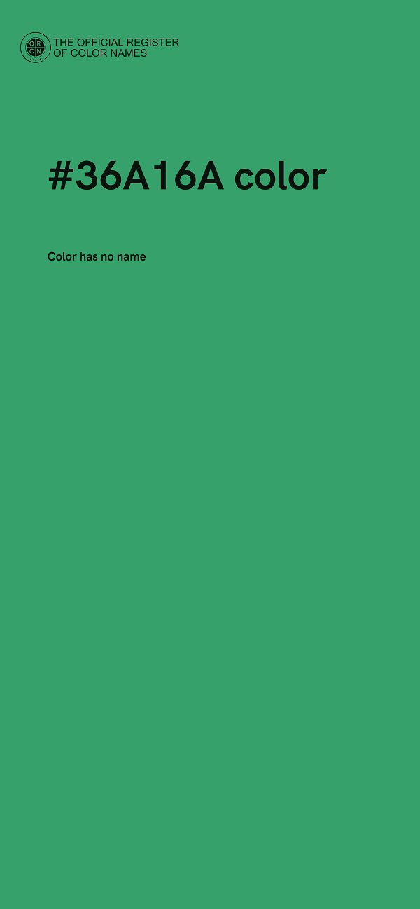 #36A16A color image
