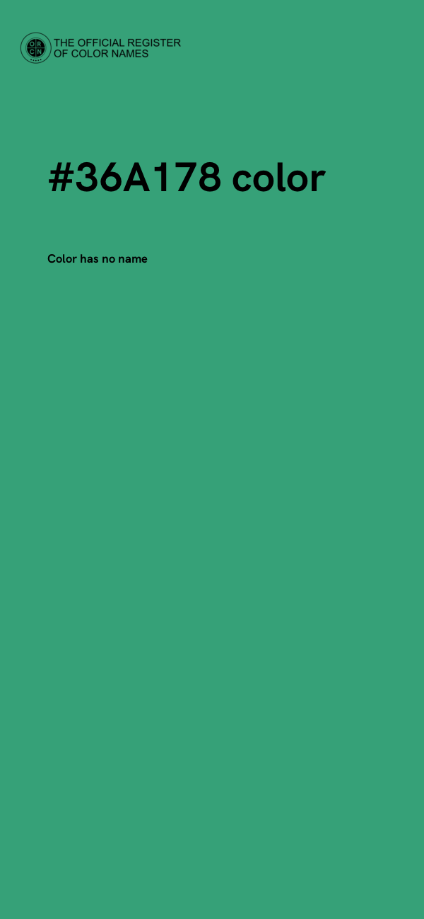 #36A178 color image