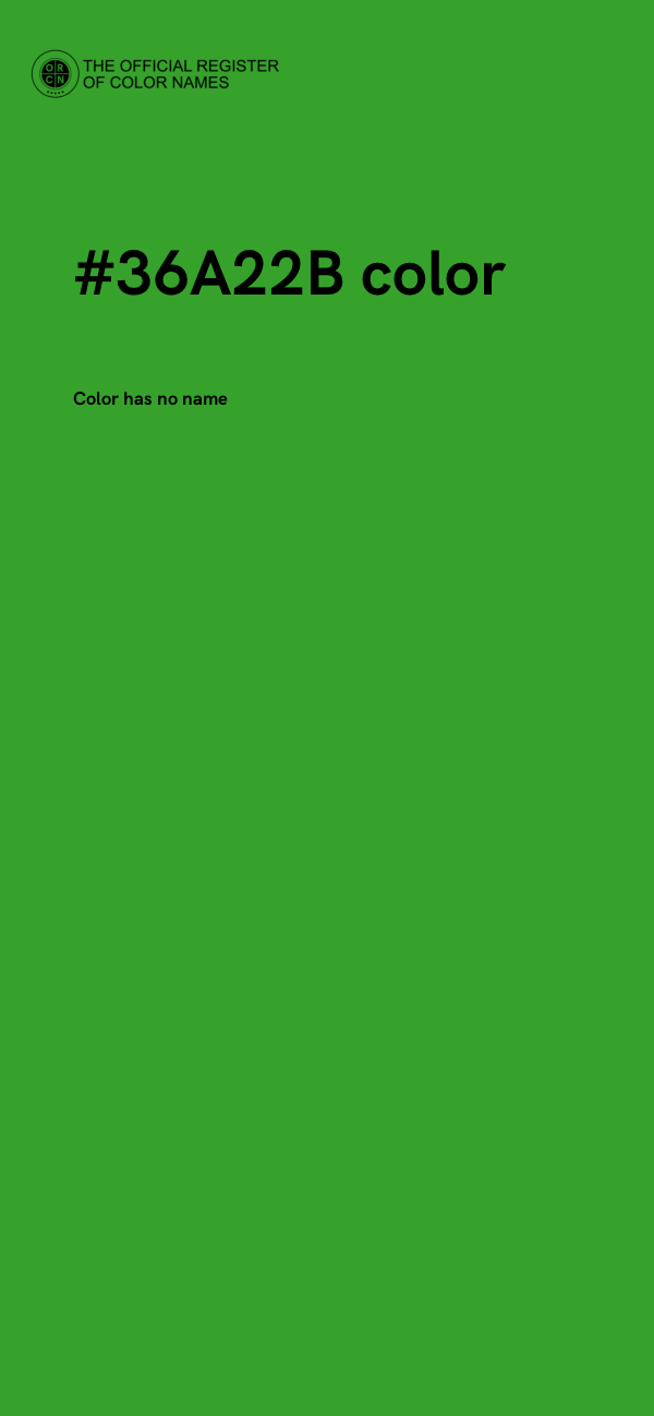 #36A22B color image