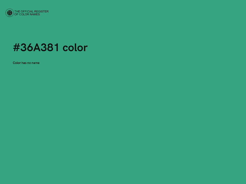 #36A381 color image