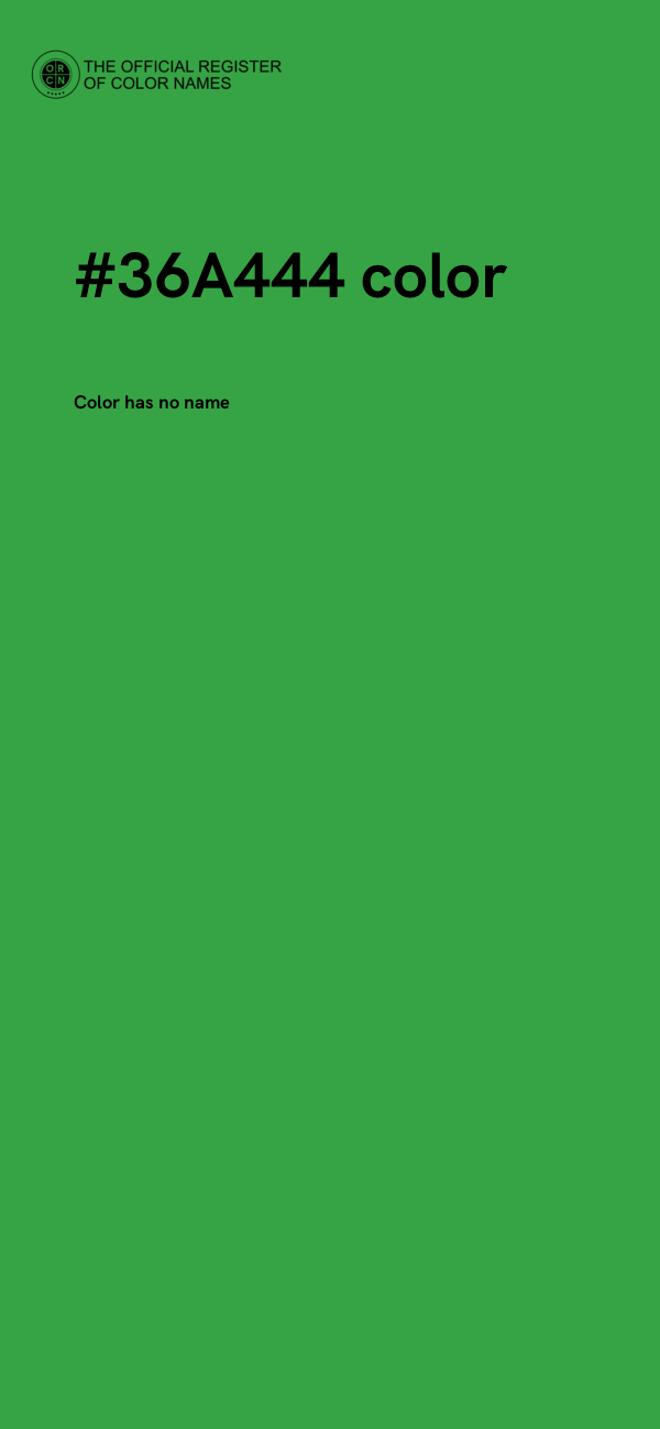 #36A444 color image