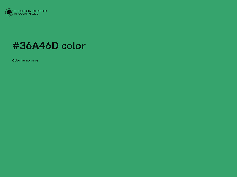 #36A46D color image