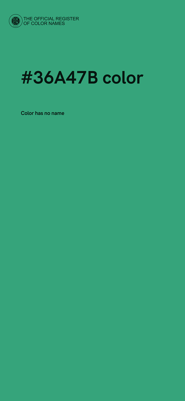 #36A47B color image