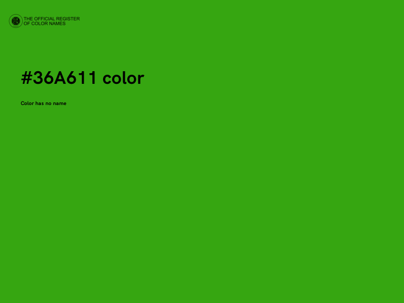 #36A611 color image