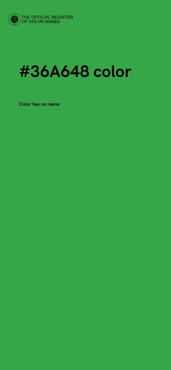 #36A648 color image